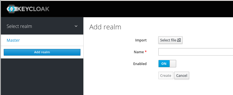 Create example realm