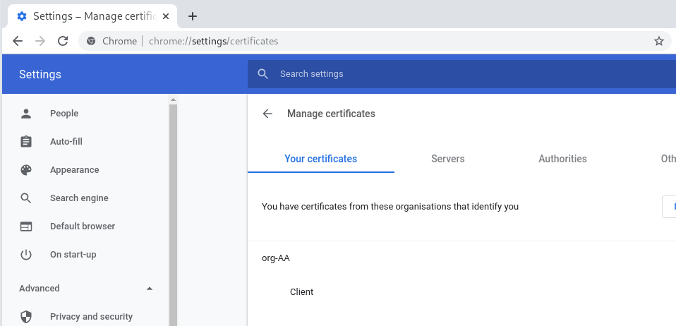 Import SSL Cert - Chrome 2